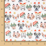 Retal Popelín Christmas Dogs 120x140 cm - Ribes y Casals