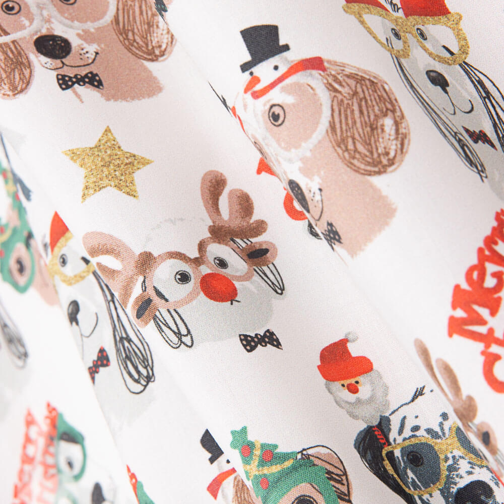 Popeline Chiens de Noël - Ribes y Casals