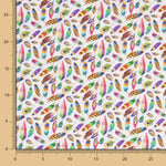 Popeline Coton Plumes Couleurs - Ribes y Casals