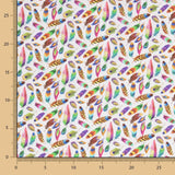 Popeline Coton Plumes Couleurs - Ribes y Casals