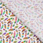 Popeline Coton Plumes Couleurs - Ribes y Casals