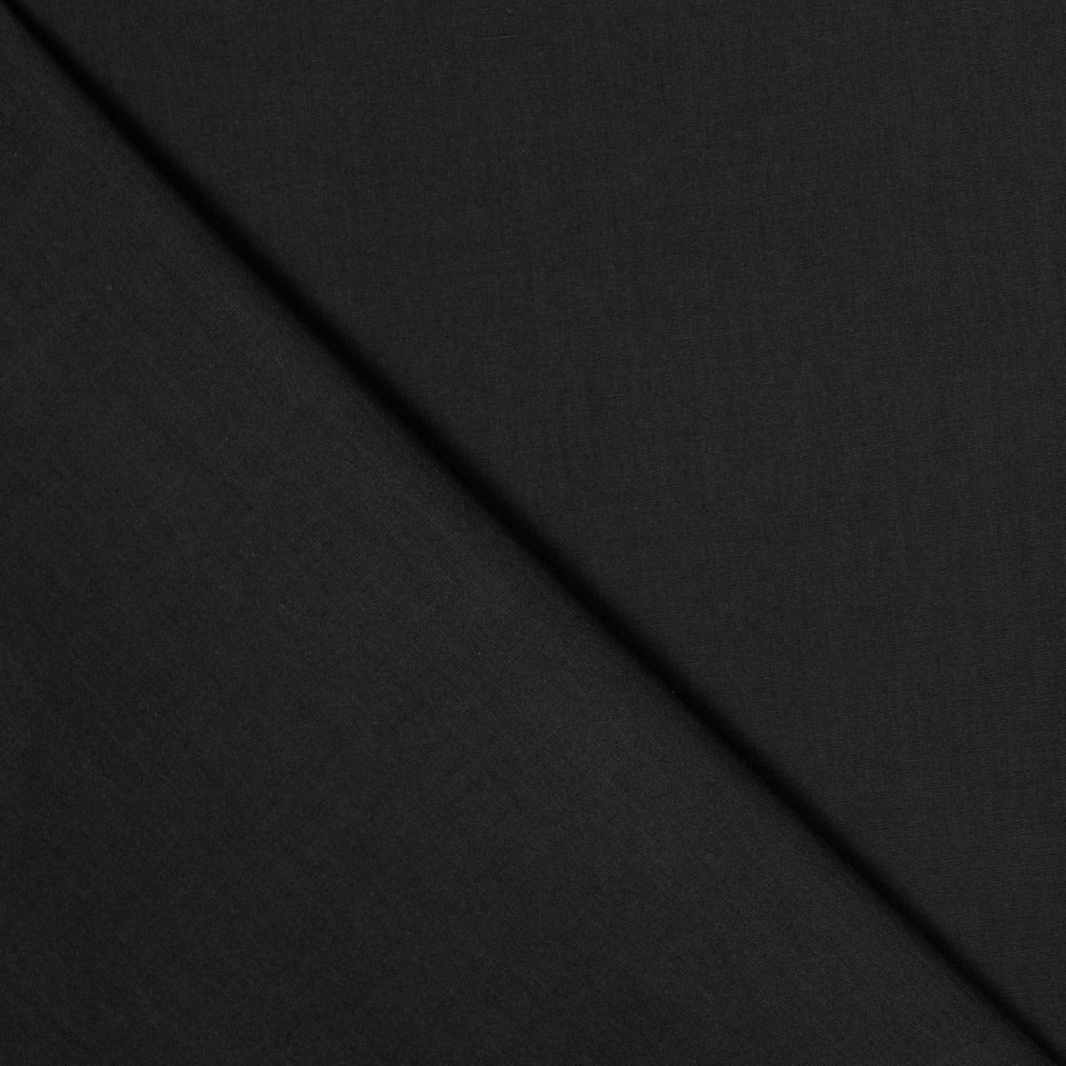 Popeline Poly-Coton Noir - Ribes y Casals