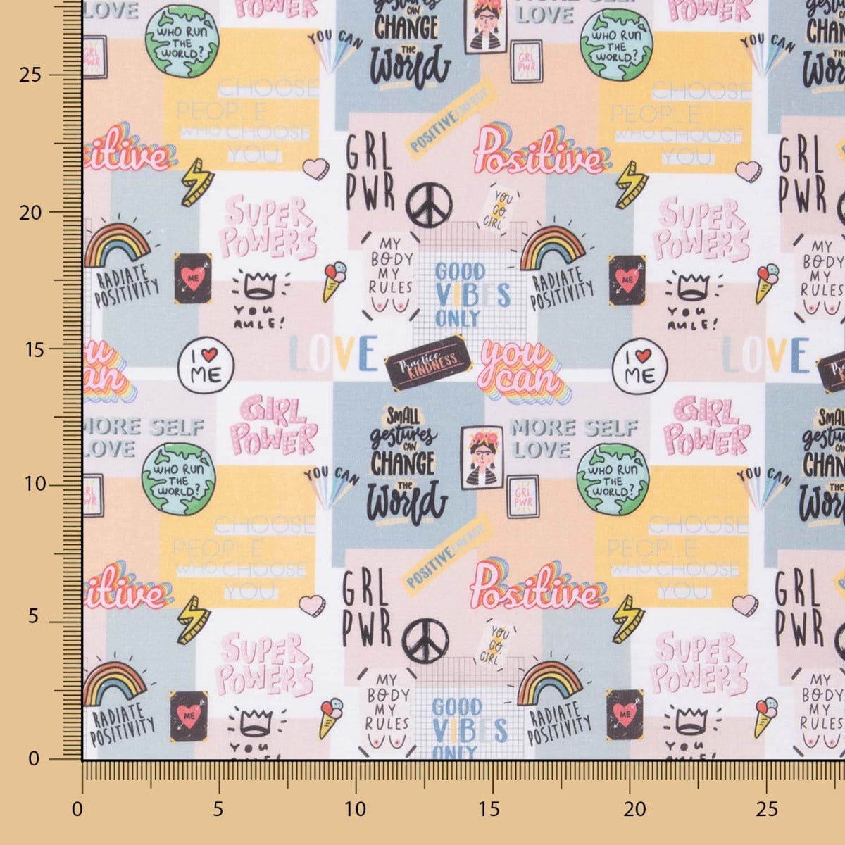 Popeline Coton Positive Woman - Ribes y Casals