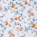 Popeline Coton Poisson Koi Blanc - Ribes y Casals