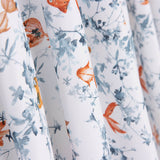 Popeline Coton Poisson Koi Blanc - Ribes y Casals