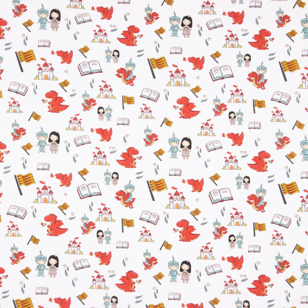 Popeline Blanche Sant Jordi - Ribes y Casals