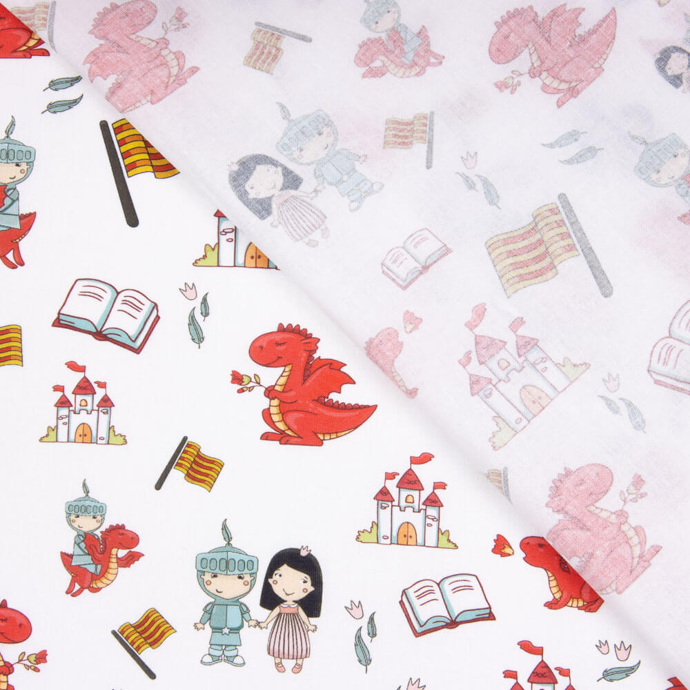 Popeline Blanche Sant Jordi - Ribes y Casals