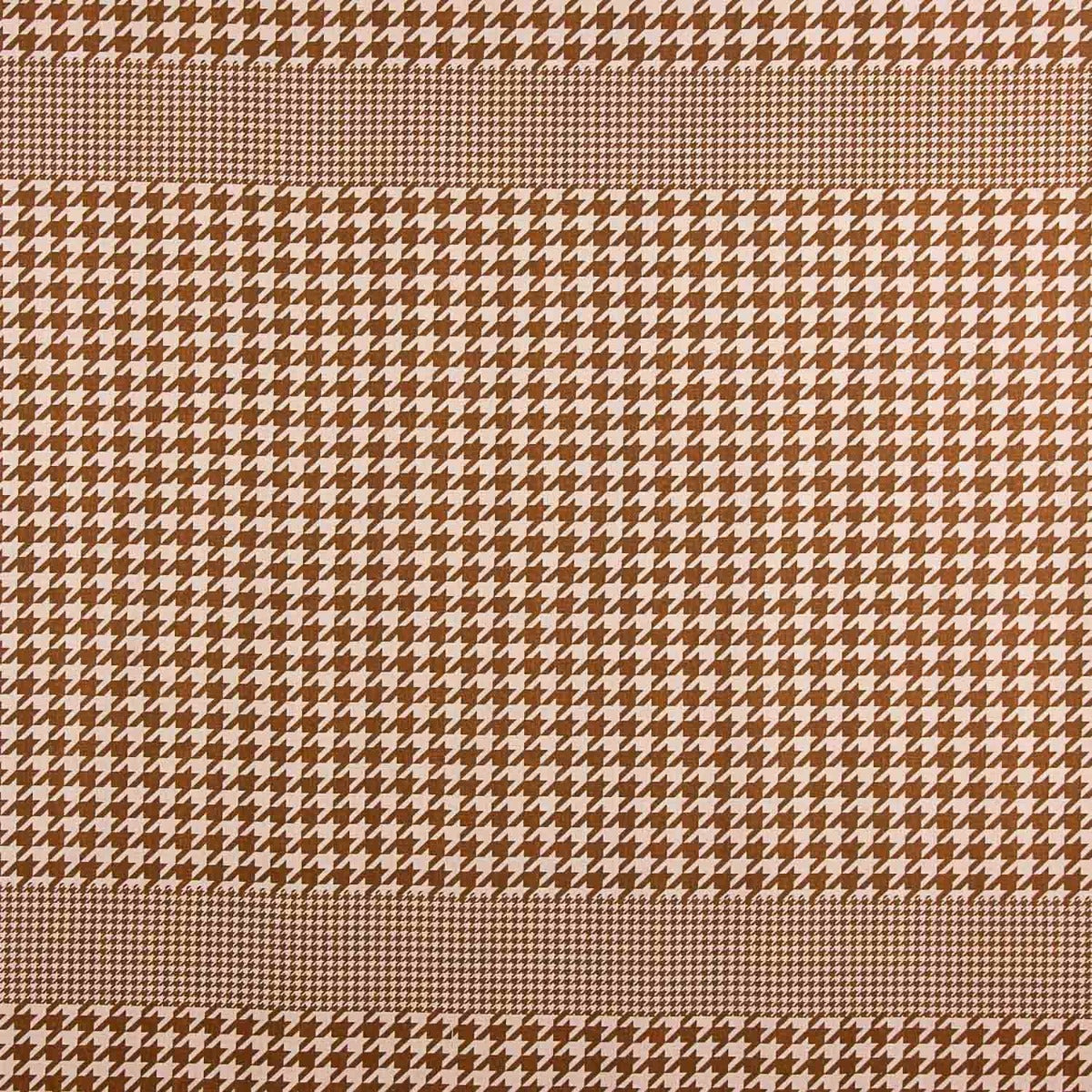 Tissu imprimé en popeline de coton et spandex avec bordure bourgogne - Ribes y Casals