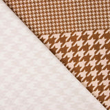 Tissu imprimé en popeline de coton et spandex avec bordure bourgogne - Ribes y Casals