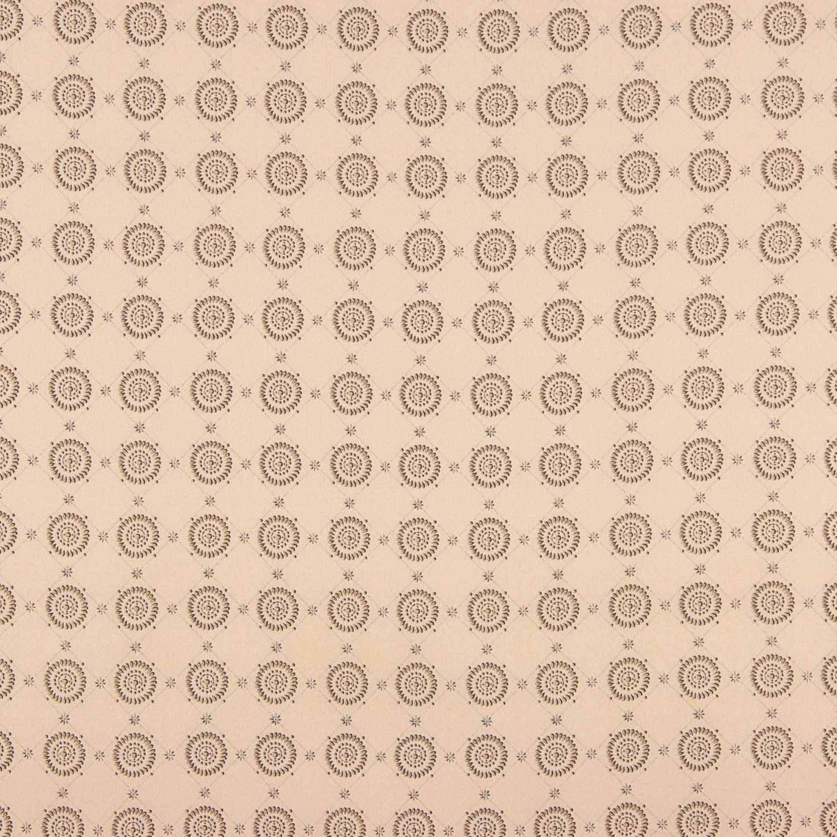 Tissu imprimé en popeline de coton et spandex à motif géométrique beige - Ribes y Casals