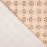 Tissu imprimé en popeline de coton et spandex à motif géométrique beige - Ribes y Casals