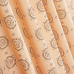 Tissu imprimé en popeline de coton et spandex à motif géométrique beige - Ribes y Casals