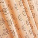 Tissu imprimé en popeline de coton et spandex à motif géométrique beige - Ribes y Casals