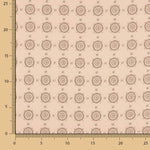 Tissu imprimé en popeline de coton et spandex à motif géométrique beige - Ribes y Casals