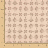 Tissu imprimé en popeline de coton et spandex à motif géométrique beige - Ribes y Casals