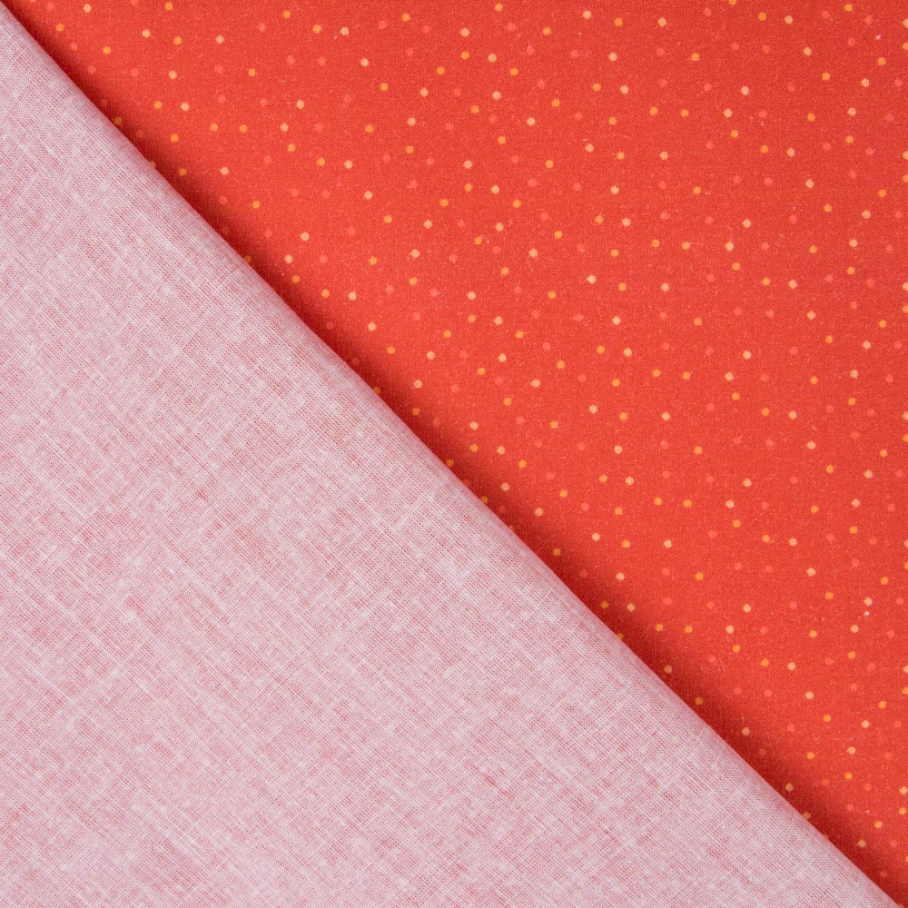 Coton Popeline Pois Orange - Ribes y Casals