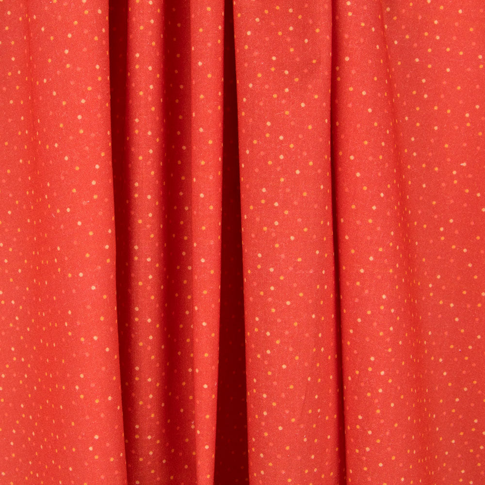 Coton Popeline Pois Orange - Ribes y Casals