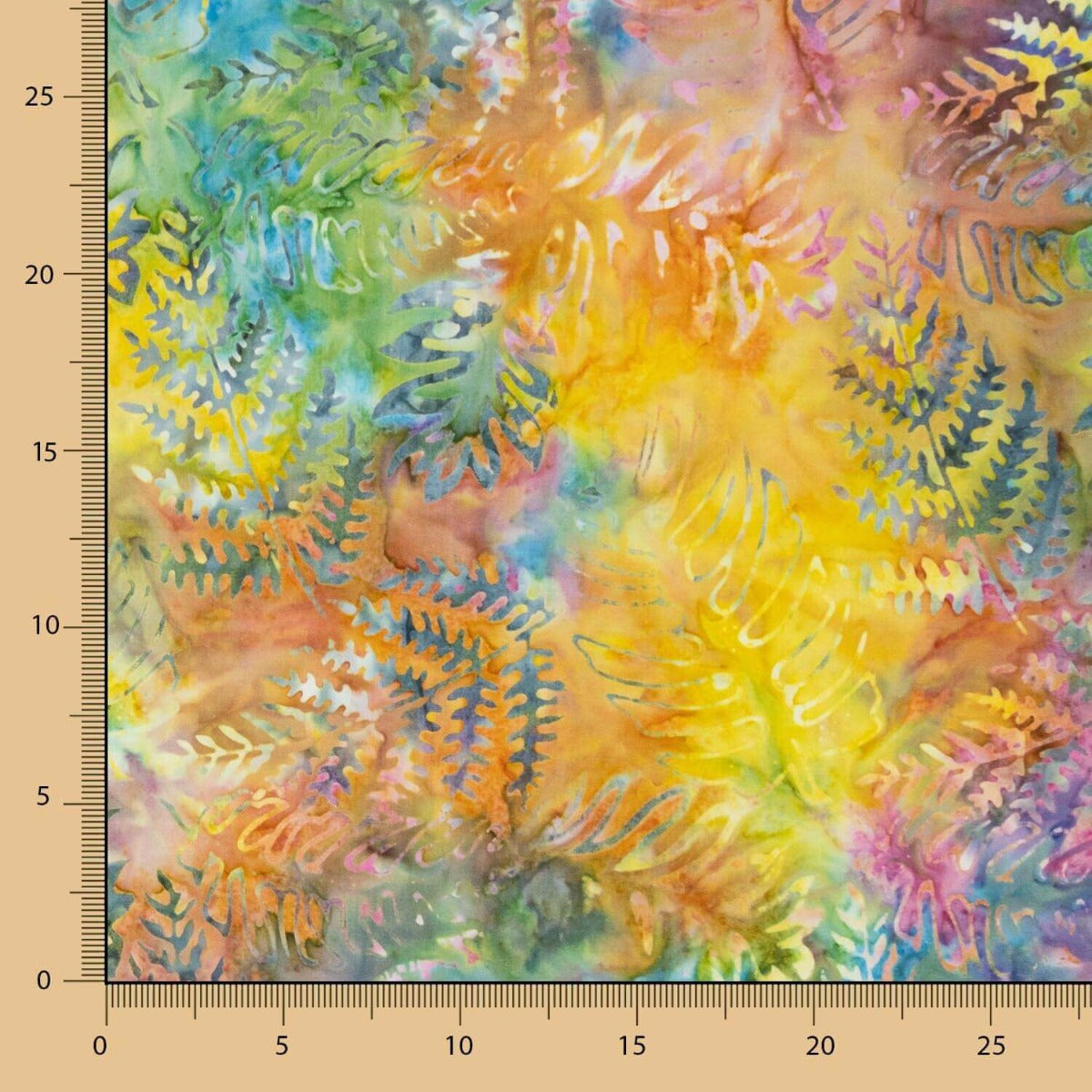 Batik Feuilles Rose Multicolore - Ribes y Casals