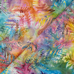 Batik Feuilles Rose Multicolore - Ribes y Casals