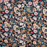 Popelín Viscosa Cachemire Negro - Ribes y Casals