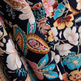 Popelín Viscosa Cachemire Negro - Ribes y Casals