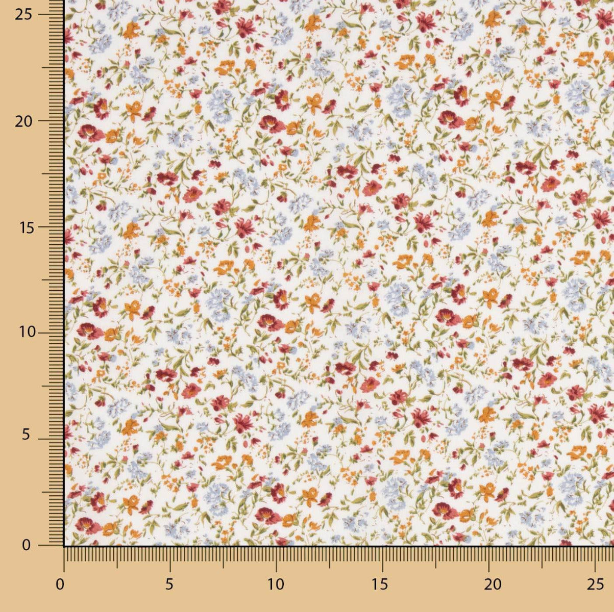 Popelín Viscosa Floral Crudo - Ribes y Casals