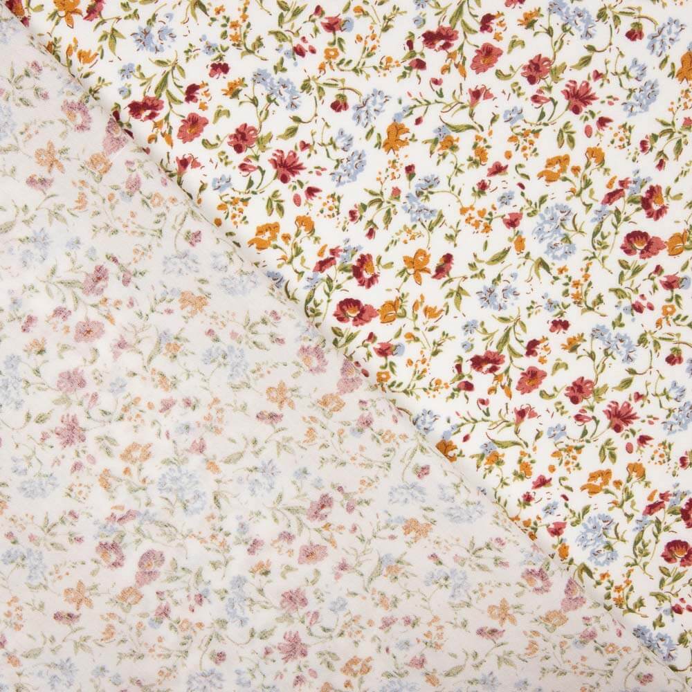 Popelín Viscosa Floral Crudo - Ribes y Casals