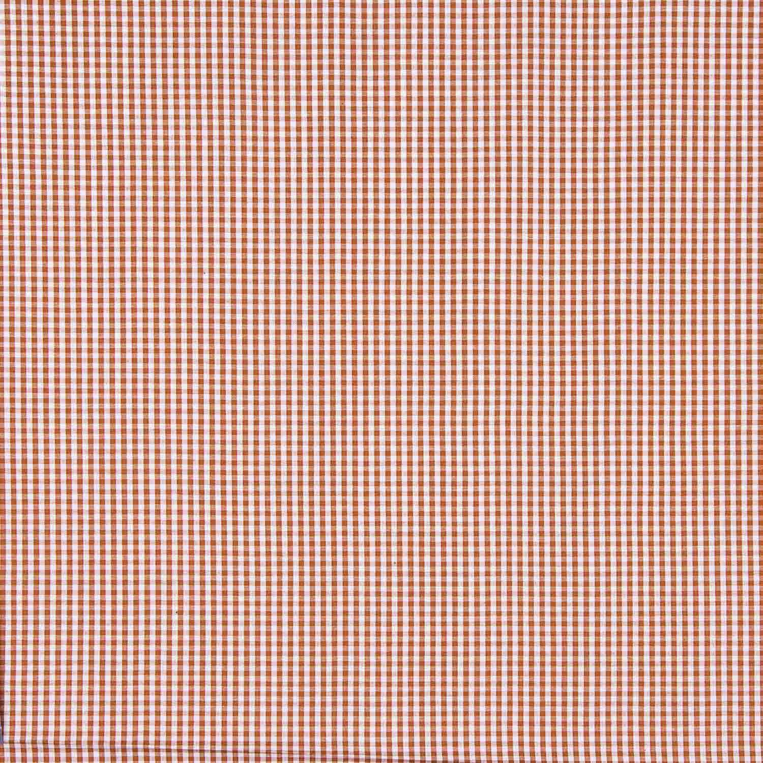 Popeline de coton à carreaux mini argile - Ribes y Casals