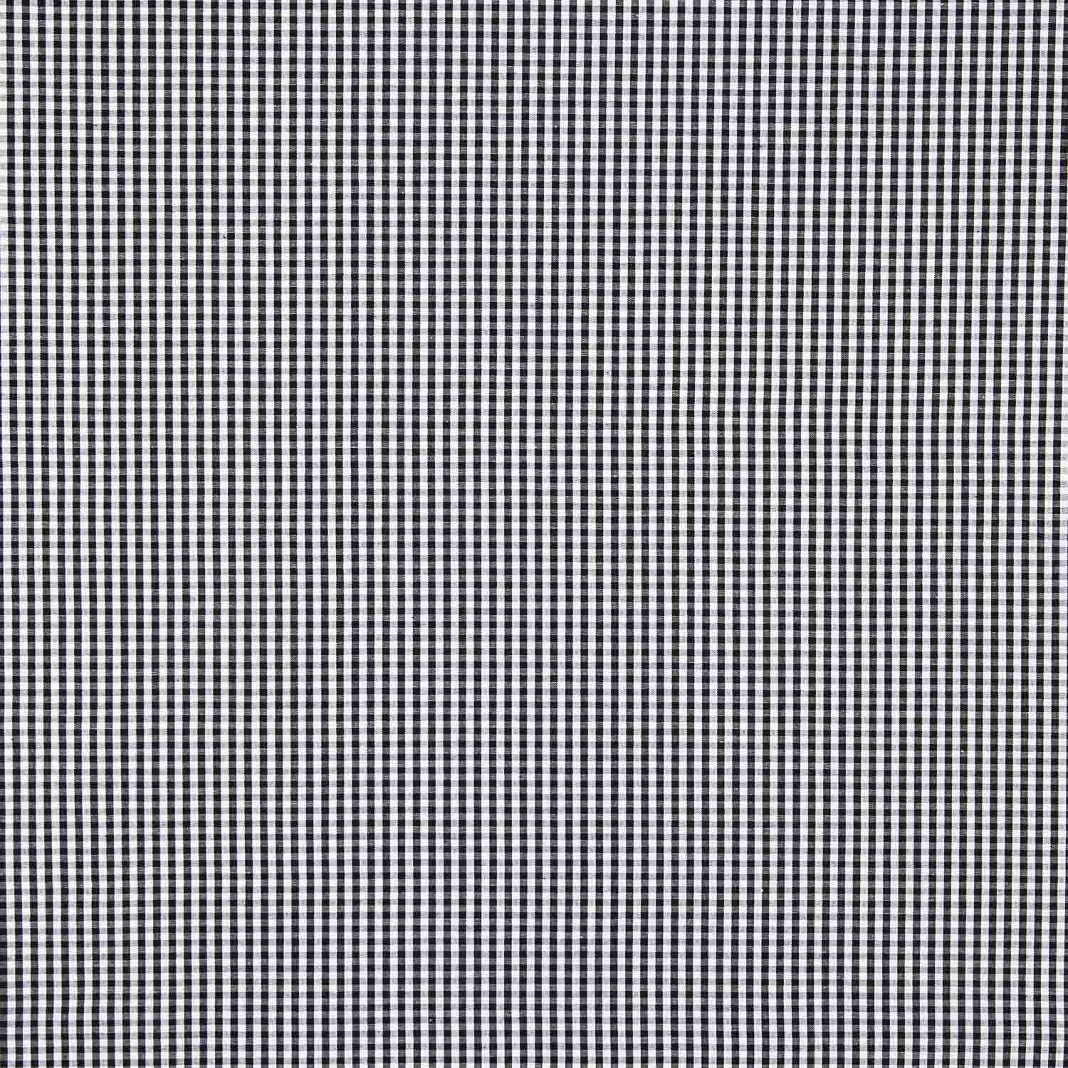 Popeline de coton à carreaux mini noir - Ribes y Casals