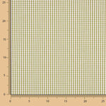 Popeline de coton à carreaux mini vert olive - Ribes y Casals