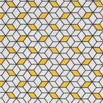 Popeline Coton Cubique Jaune - Ribes y Casals