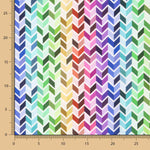 Popeline Coton Chevrons Multicolore - Ribes y Casals