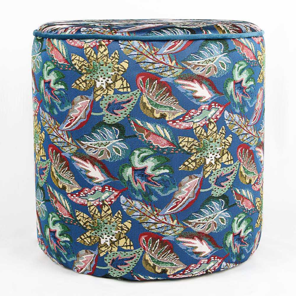 Pouffe Décoratif Tropiques Bleu 40x43cm - Ribes y Casals