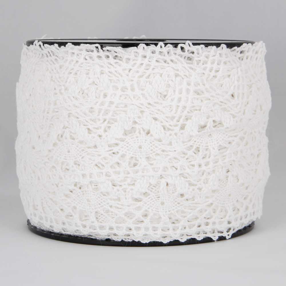 Dentelle De Coton Blanche 55mm - Ribes y Casals
