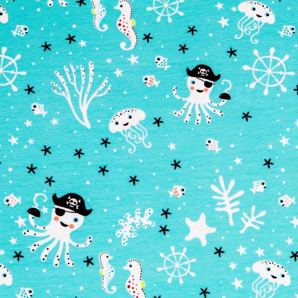 Jersey Coton Poulpes Vert - Ribes y Casals