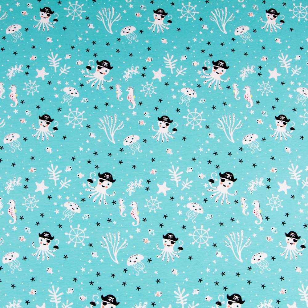 Jersey Coton Poulpes Vert - Ribes y Casals