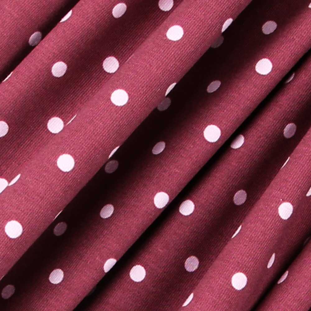 Tricot Jersey Coton Pois Marsala - Ribes y Casals