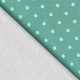 Tricot Jersey Coton Pois vert Menthe - Ribes y Casals