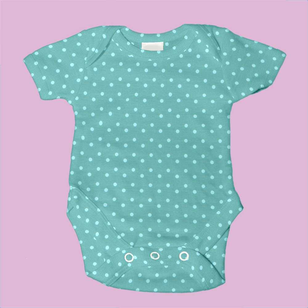 Tricot Jersey Coton Pois vert Menthe - Ribes y Casals