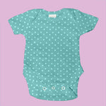 Tricot Jersey Coton Pois vert Menthe - Ribes y Casals