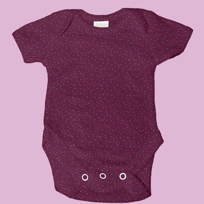 Coton maille Tshirt Pois Bordeaux - Ribes y Casals