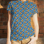 Coton maille Tshirt Monkey Bleu - Ribes y Casals