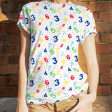 Coton maille Tshirt Numbers Blanc - Ribes y Casals