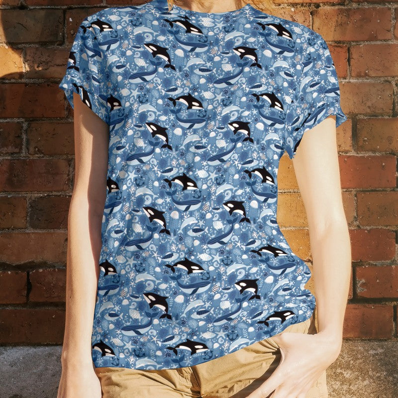 Coton maille Tshirt Ocean Bleu - Ribes y Casals