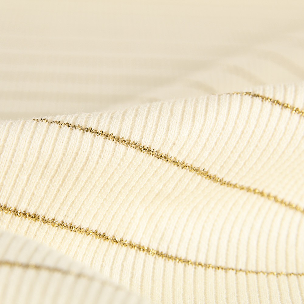 Jersey Côtelé Lurex Or - Ribes y Casals