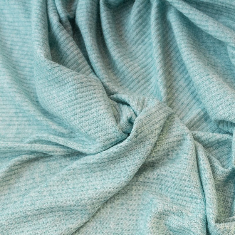 Maille Nervuré Viscose Vert d'Eau - Ribes y Casals