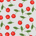 Jersey de Coton Pois Cerise - Ribes y Casals