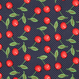 Jersey de Coton Pois Cerises Marine - Ribes y Casals