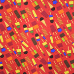 Tricot Élastique Glaces Fond Rouge - Ribes y Casals