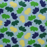 Tricot Élastique Hippo Fond Bleu - Ribes y Casals